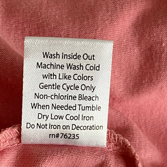 Coral Bay Woman Size 1X Short Sleeve Peach Top With Detailed Neckline NEW - Picture 9 of 9